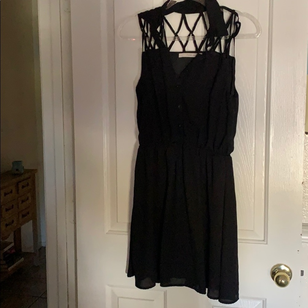 Black mini dress